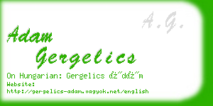 adam gergelics business card